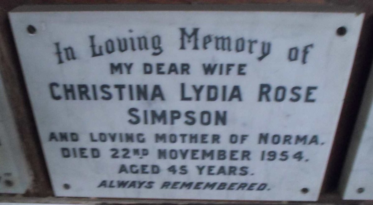 SIMPSON Christina Lydia Rose -1954