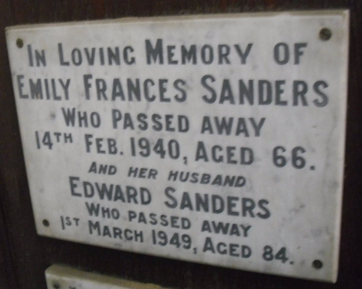 SANDERS Edward -1949 &amp; Emily Frances -1940