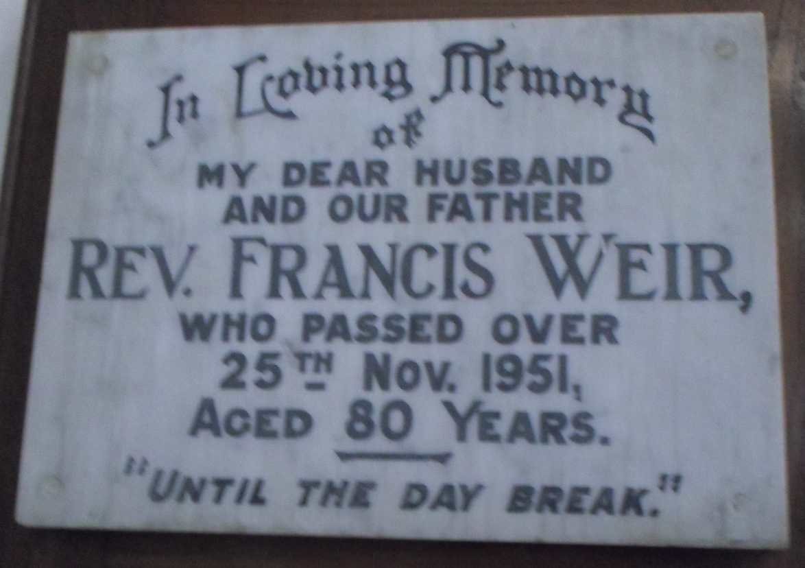 WEIR Francis -1951