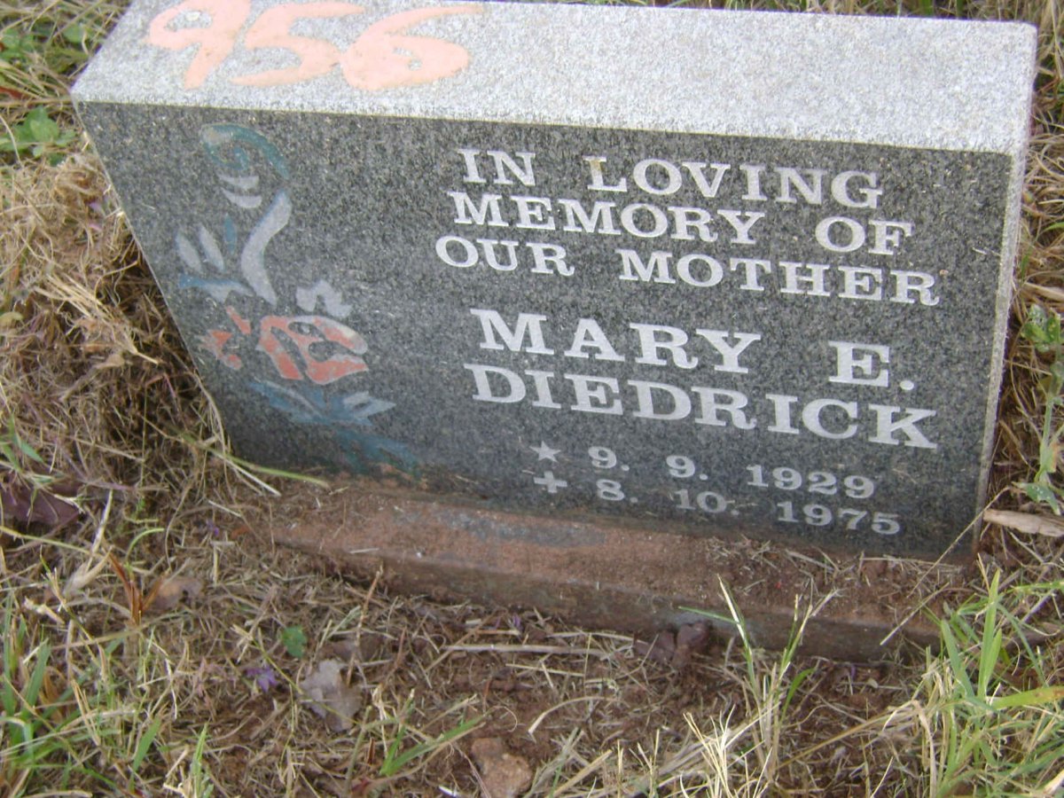 DIEDRICK Mary E. 1929-1975