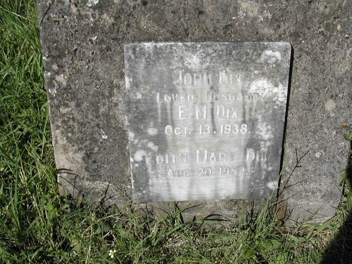 DIX John -1938 &amp; Edith Mary -1952