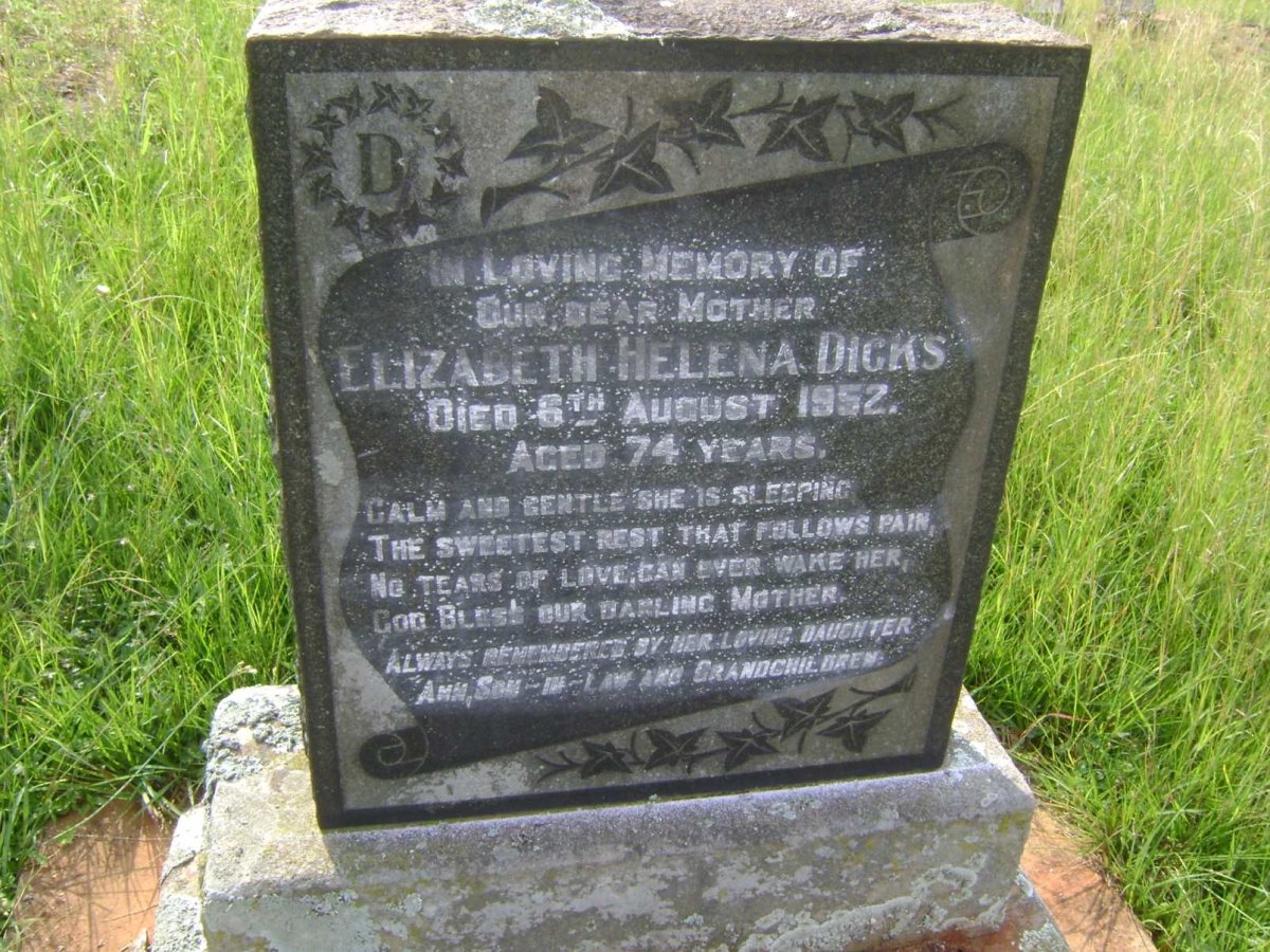 DICKS Elizabeth Helena -1952