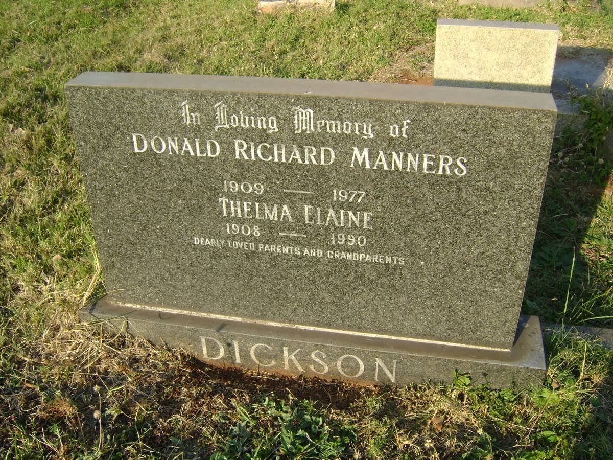 DICKSON Donald Richard Manners 1909-1977 &amp; Thelma Elaine 1908-1990