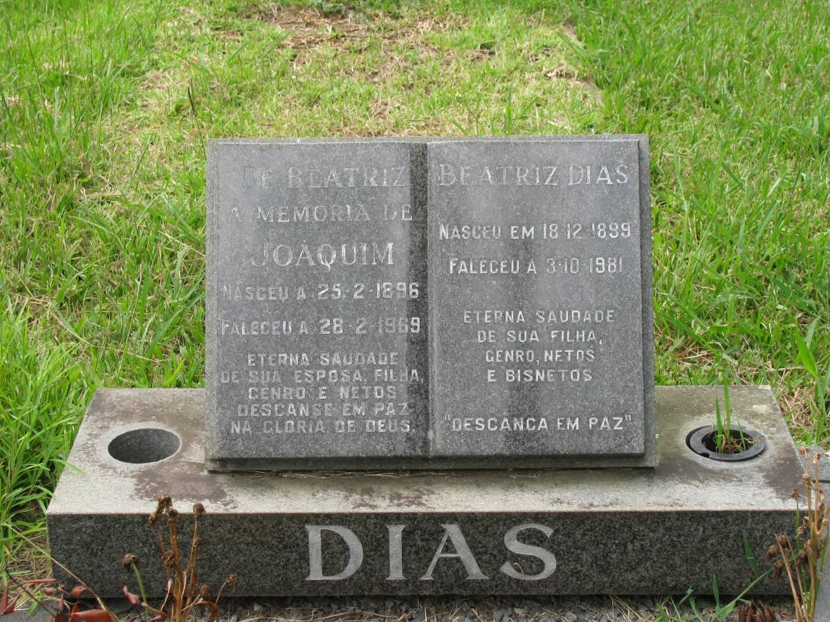DIAS Joaquim 1896-1969 &amp; Beatriz 1899-1981 