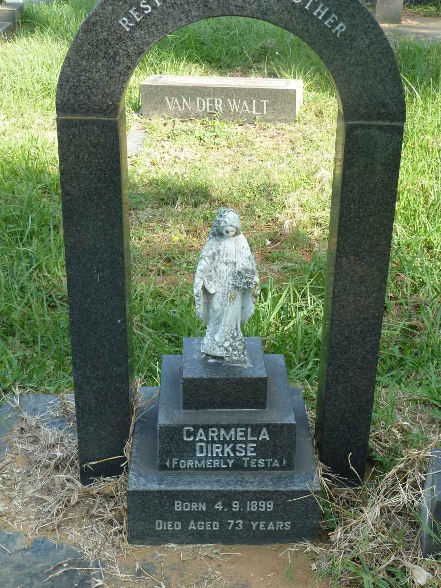 DIRKSE Carmela formerly TESTA 1899-