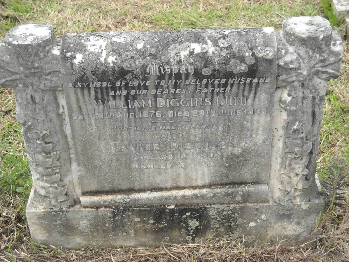 DIGGINS William 1876-1938 &amp; Annie 1890-1962
