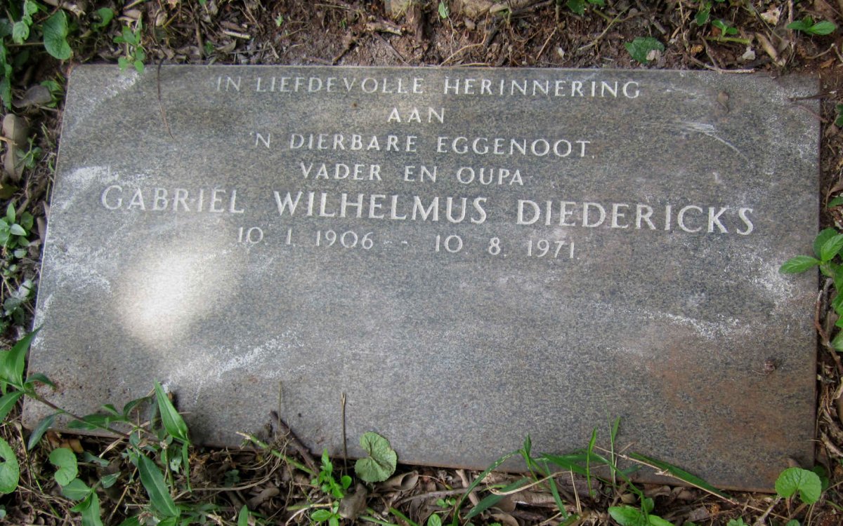 DIEDERICKS Gabriel Wilhelmus 1906-1971