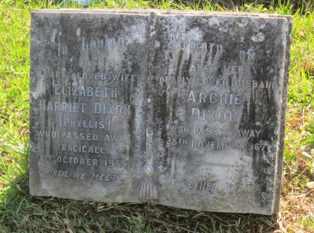 DIXON Archie -1967 &amp; Elizabeth Harriet -1955