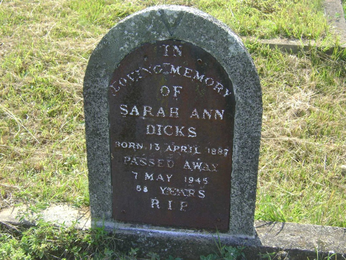 DICKS Sarah Ann 1887-1945