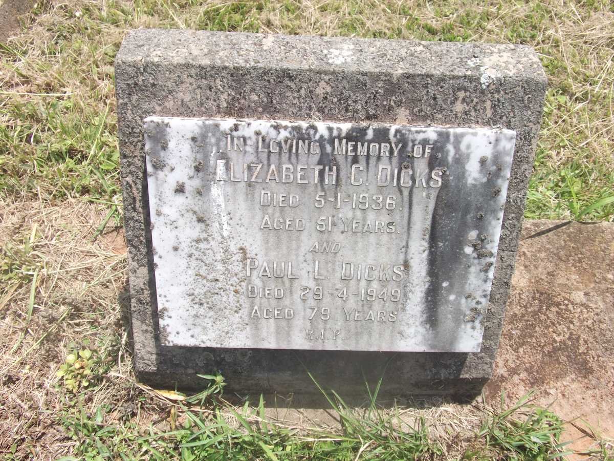 DICKS Paul L. -1949 &amp; Elizabeth C. -1936