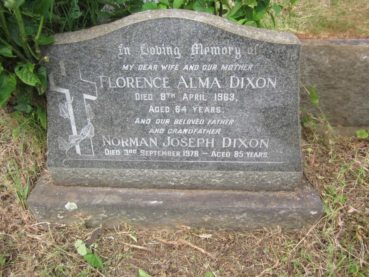 DIXON Norman Joseph -1978 &amp; Florence Alma -1963