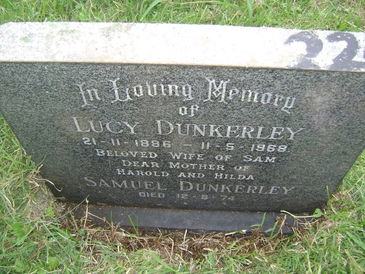 DUNKERLEY Samuel -1974 &amp; Lucy 1886-1968