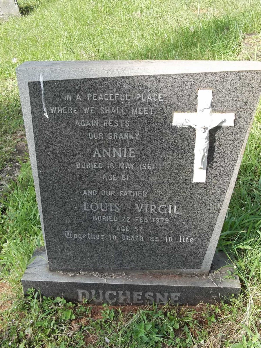 DUCHESNE Louis Virgil -1979 &amp; Annie -1961