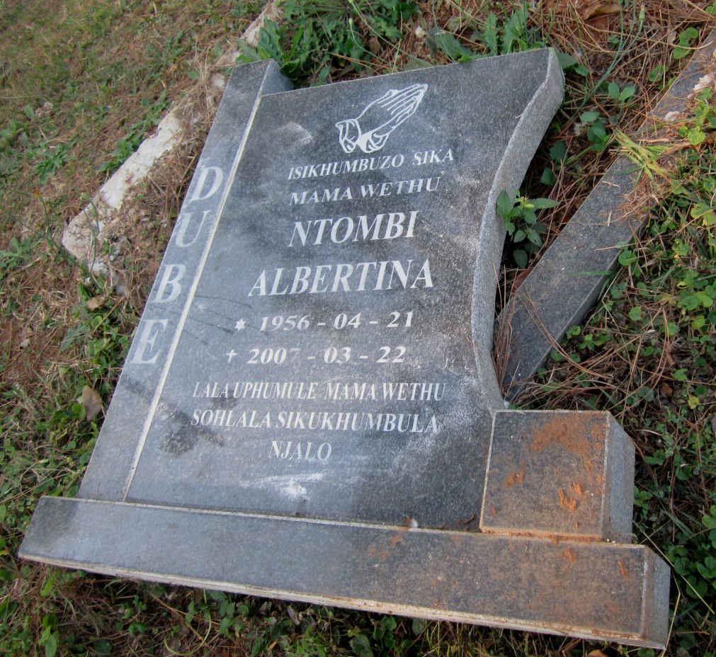 DUBE Ntombi Albertina 1956-2007