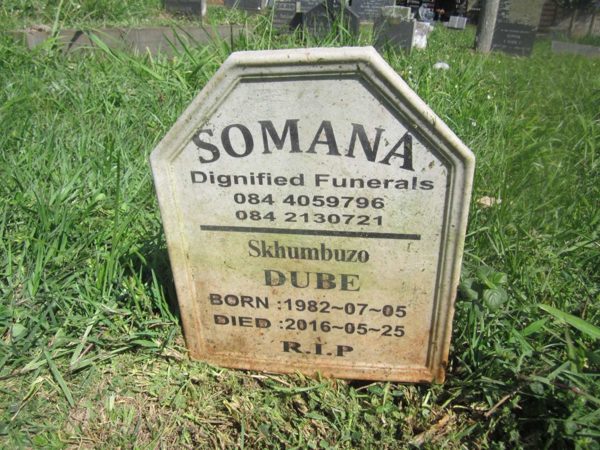 DUBE Skhumbuzo 1982-2016