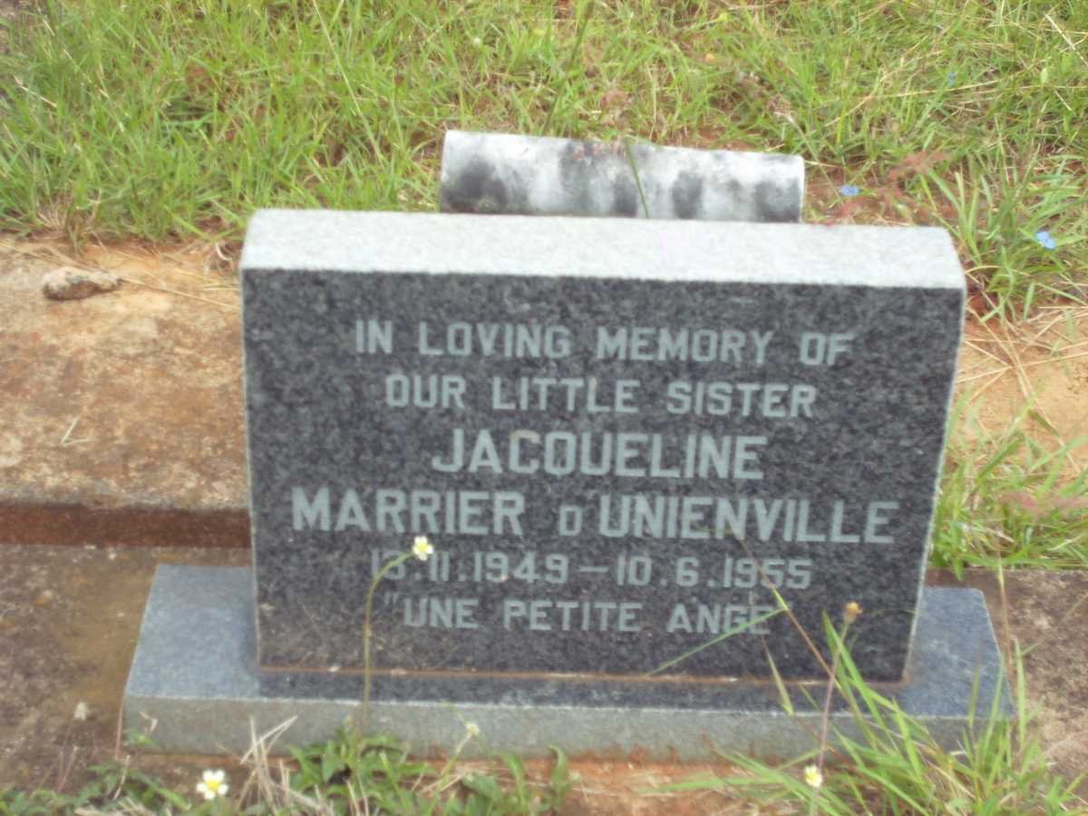 D'UNIENVILLE Jacqueline Marrier 1949-1955