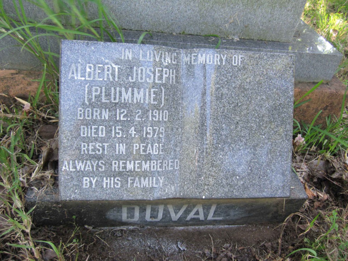 DUVAL Albert Joseph 1910-1979