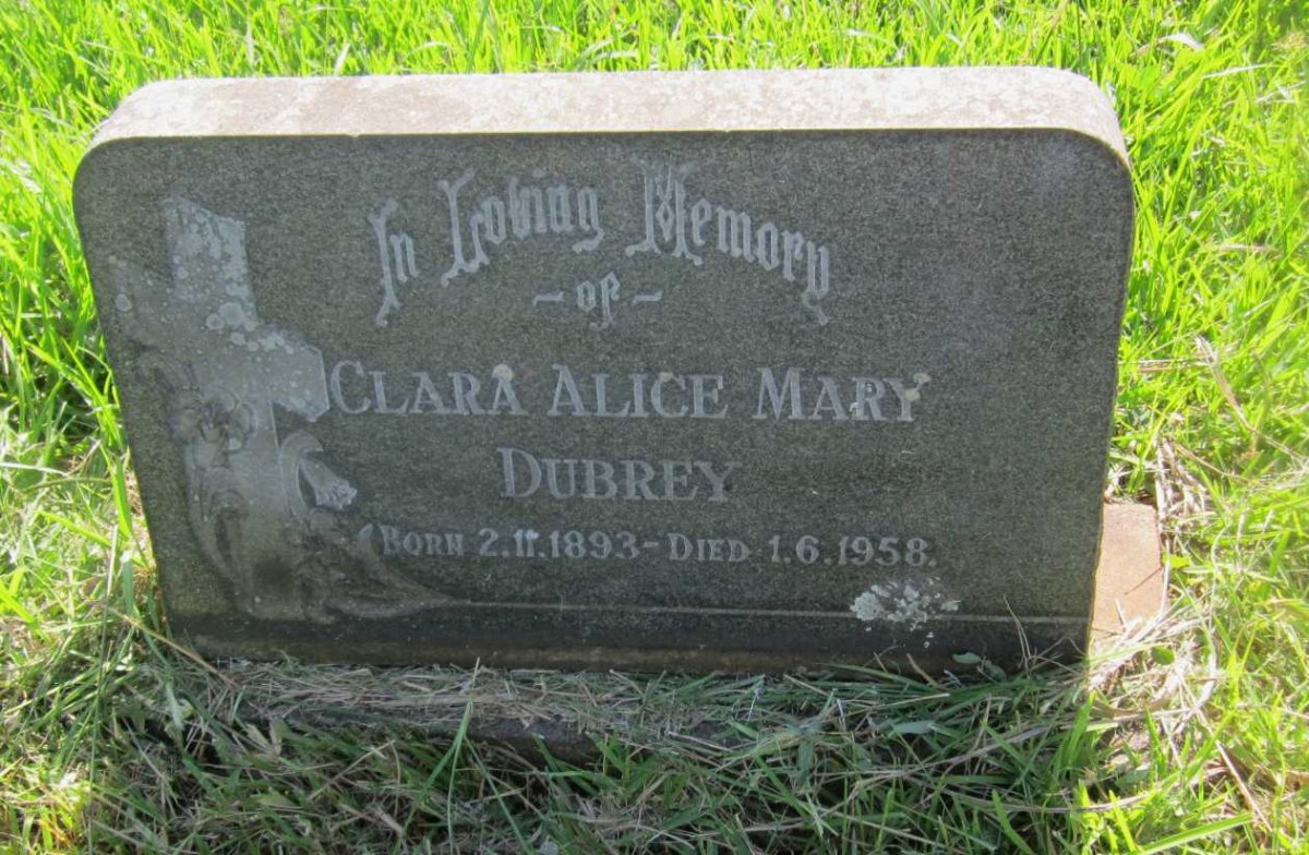 DUBREY Clara Alice Mary 1893-1958