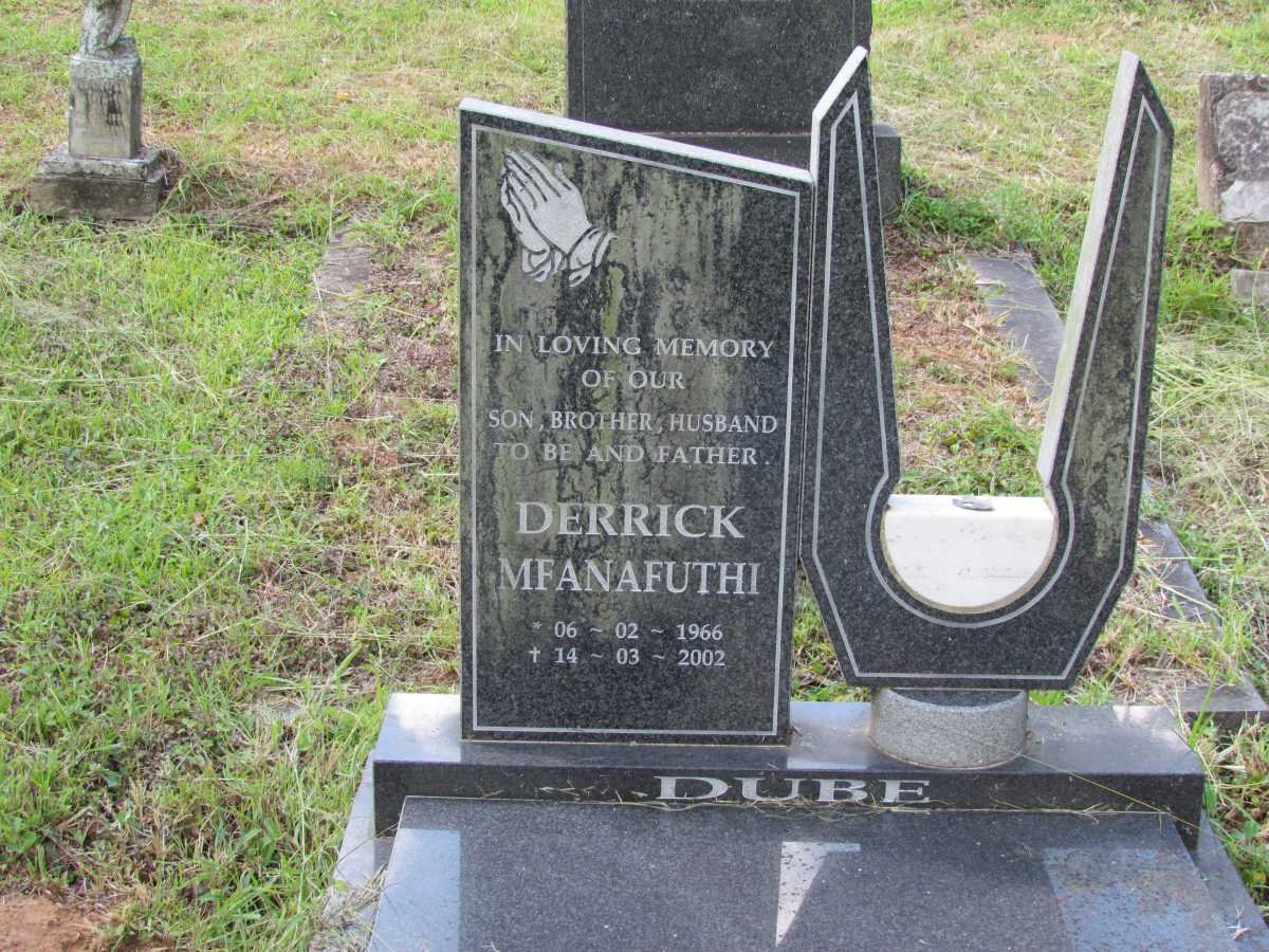 DUBE Derrick Mfanafuthi 1966-2002