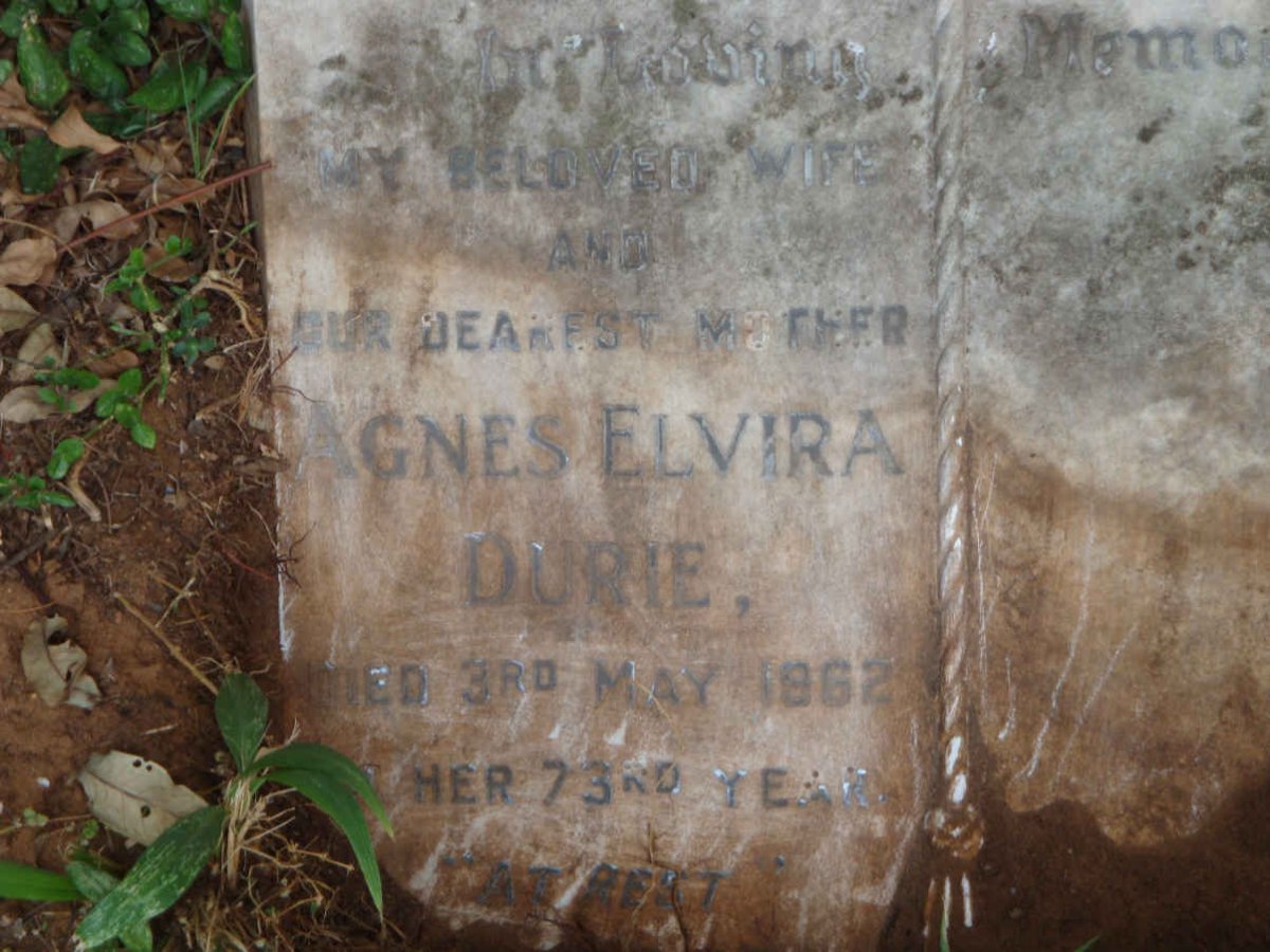 DURIE Agnes Elvira -1962