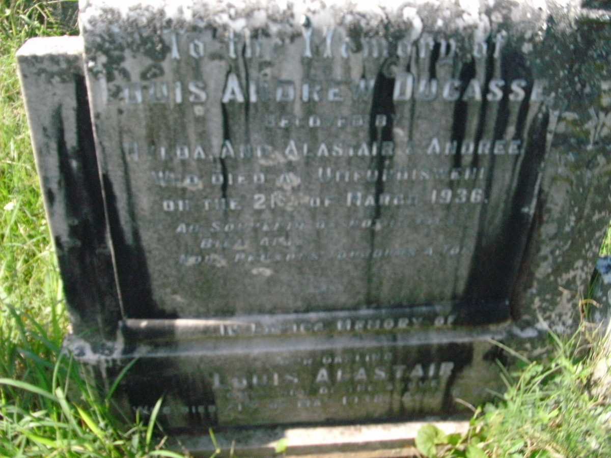 DUCASSE Louis Andrew -1936 :: DUCASSE Louis Alastair -1938