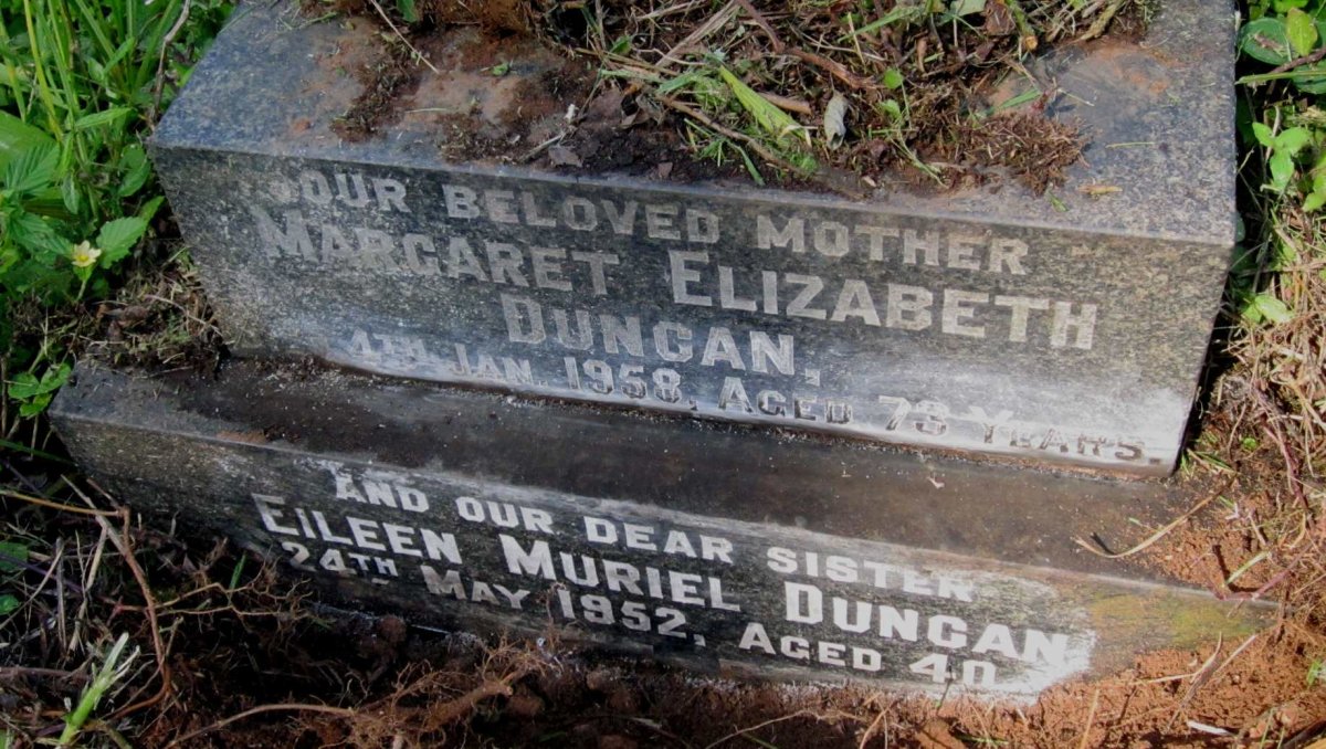 DUNCAN Margaret Elizabeth -1958 :: DUNCAN Eileen Muriel -1952