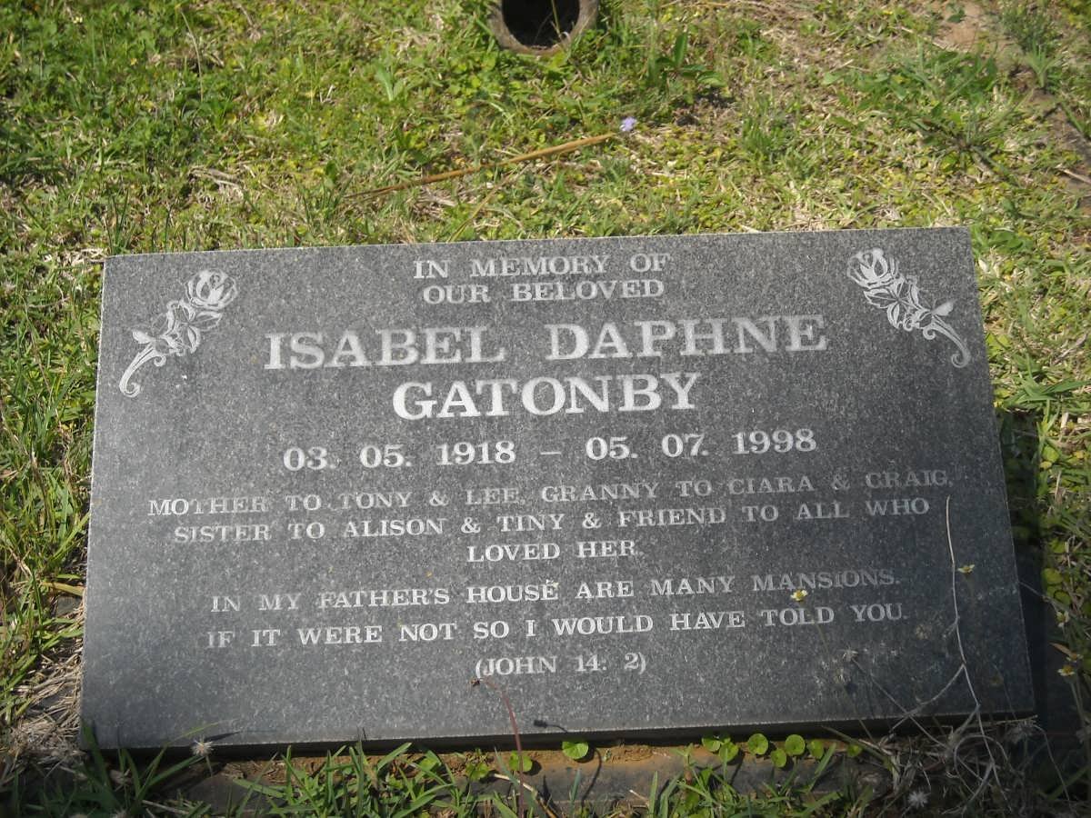GATONBY Isabel Daphne 1918-1998