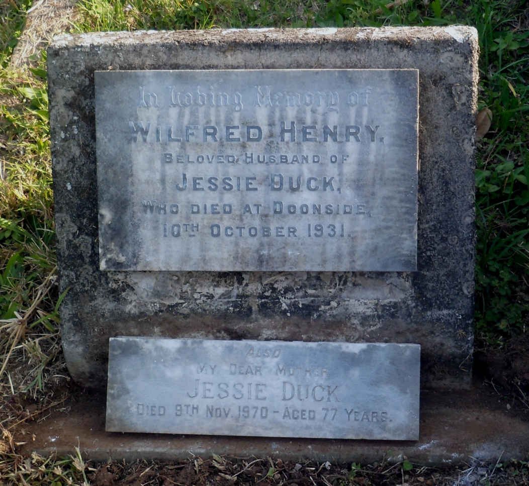DUCK Wilfred Henry -1931 &amp; Jessie -1970