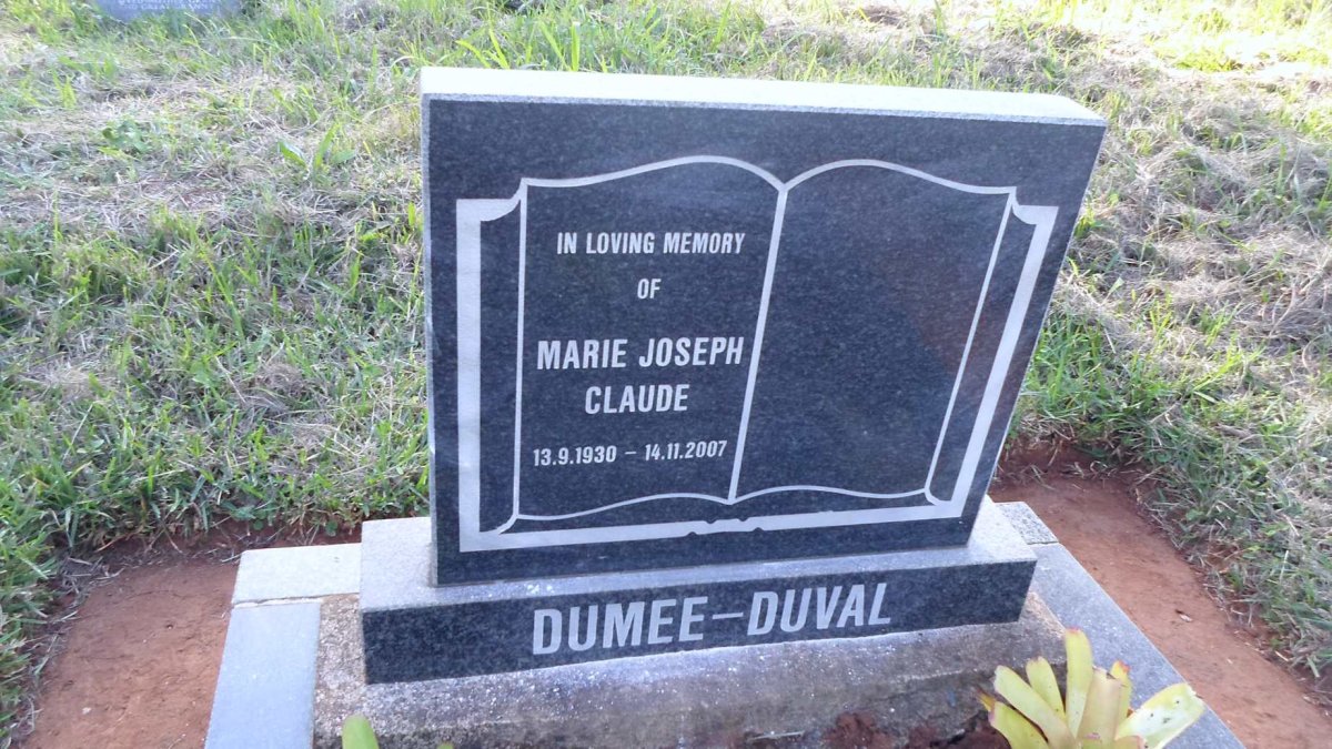 DUVAL Marie Joseph Claude, DUMEE 1930-2007