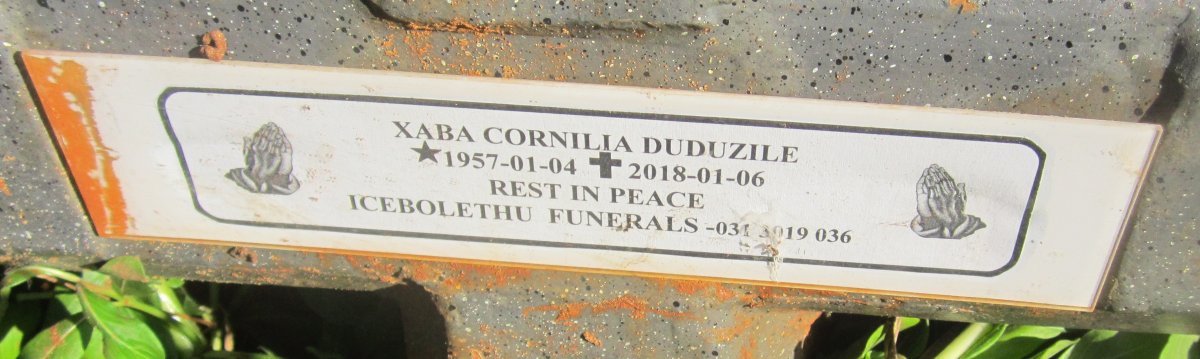 DUDUZILE Xaba Cornilia 1957-2018