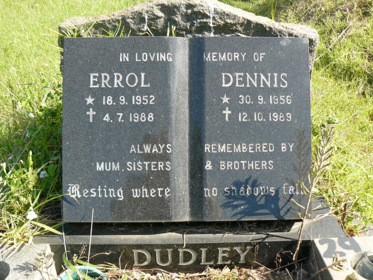 DUDLEY Errol 1952-1988 :: DUDLEY Dennis 1956-1989