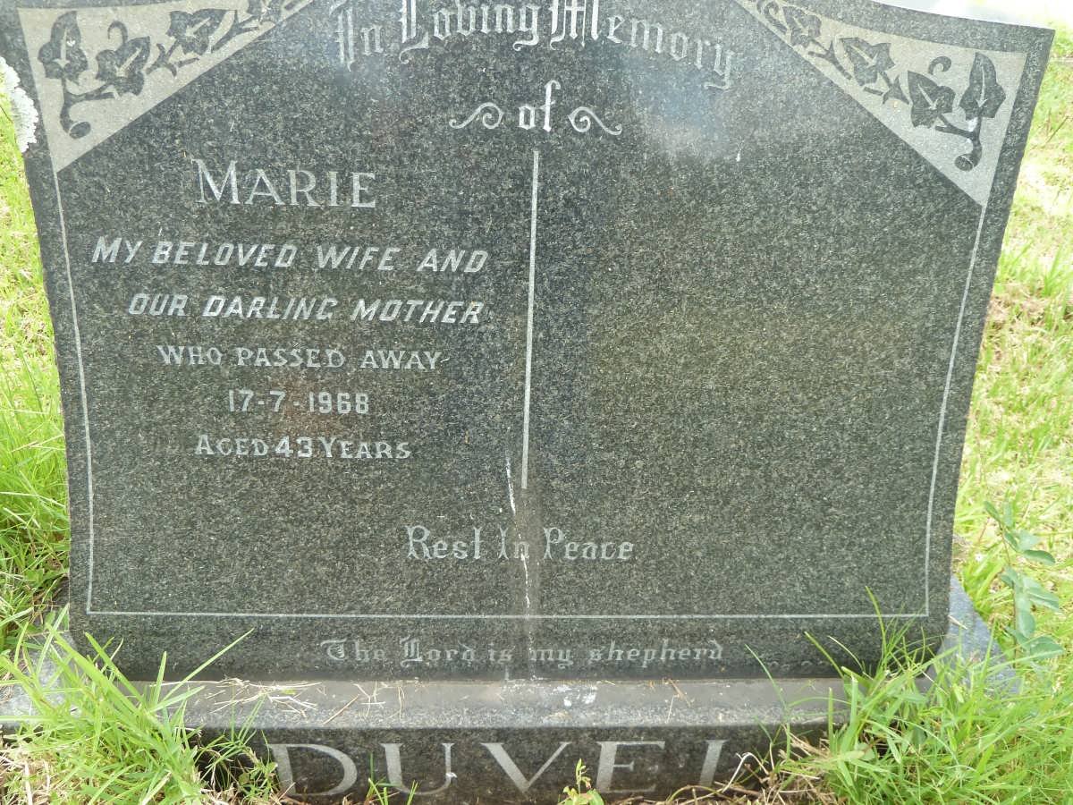DUVEL Marie 1925-1968