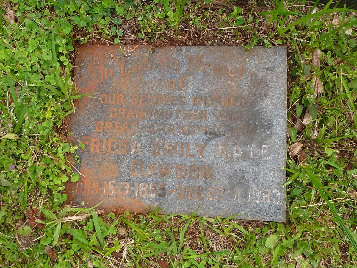 DAWSON Frieda Emily Kate 1885-1983