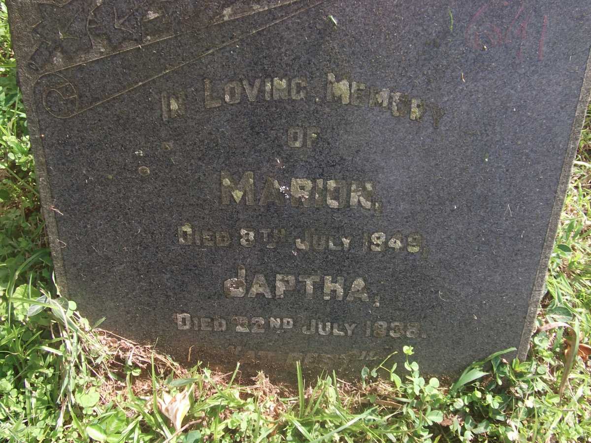 DAMONSE Marion -1949 :: DAMONSE Japtha -1938