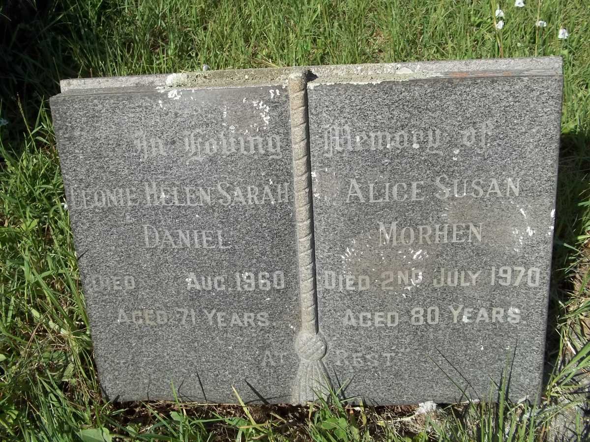 DANIEL Leonie Helen Sarah -1960 :: MORHEN Alice Susan -1970