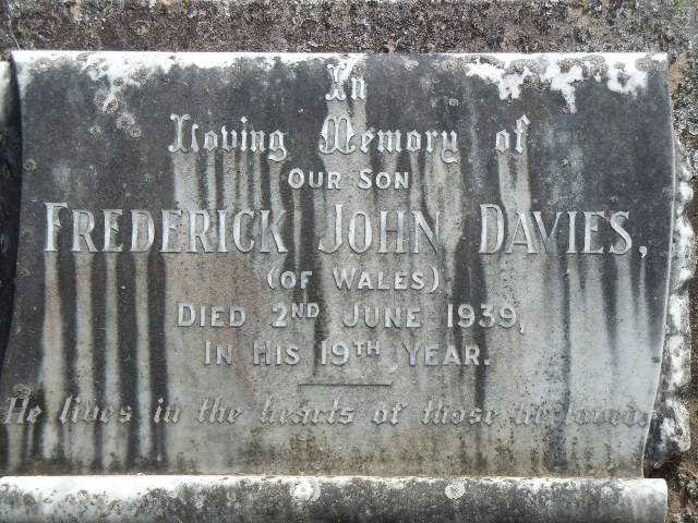 DAVIES Frederick John -1939