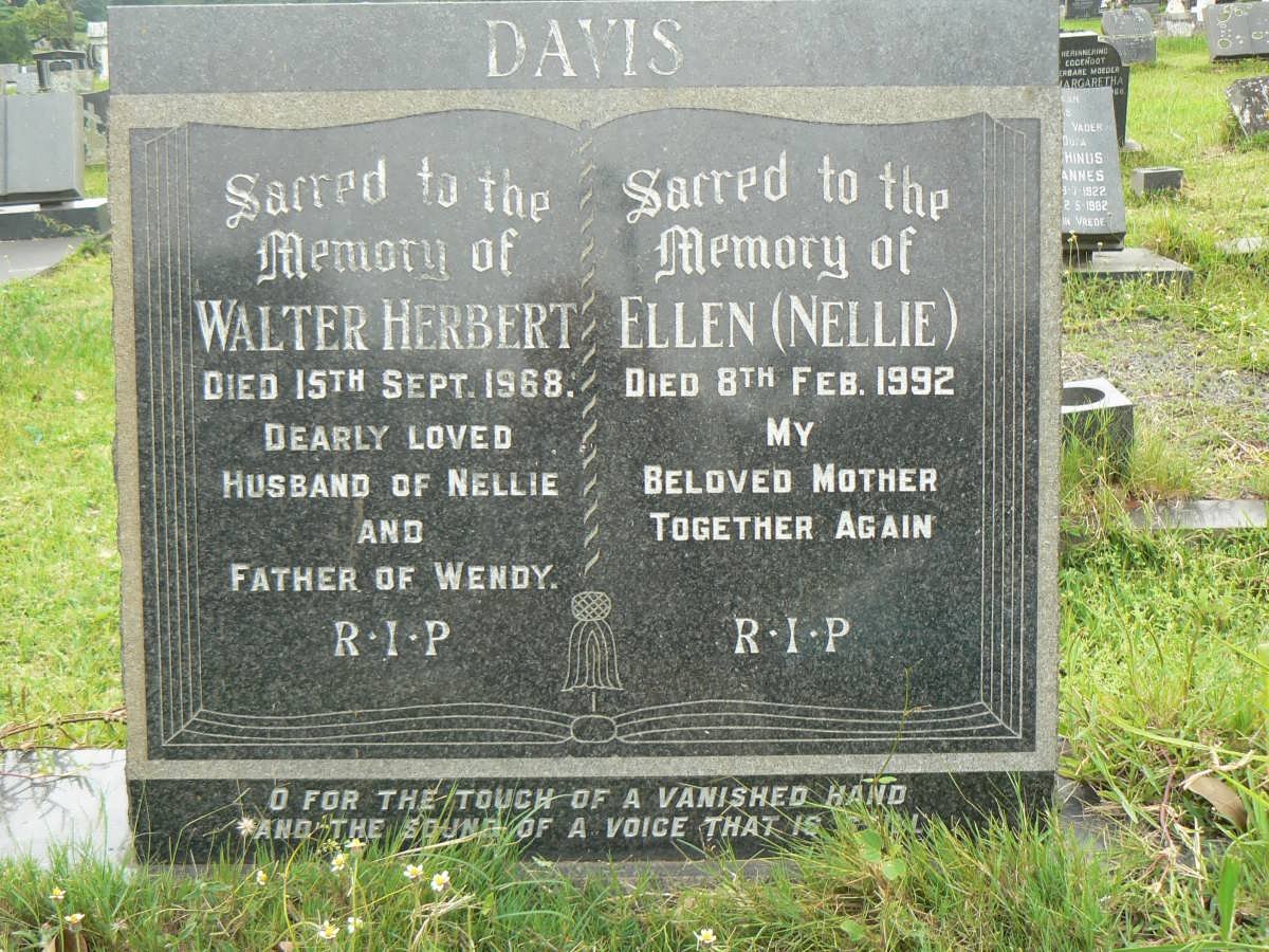 DAVIS Walter Herbert -1968 &amp; Ellen -1992