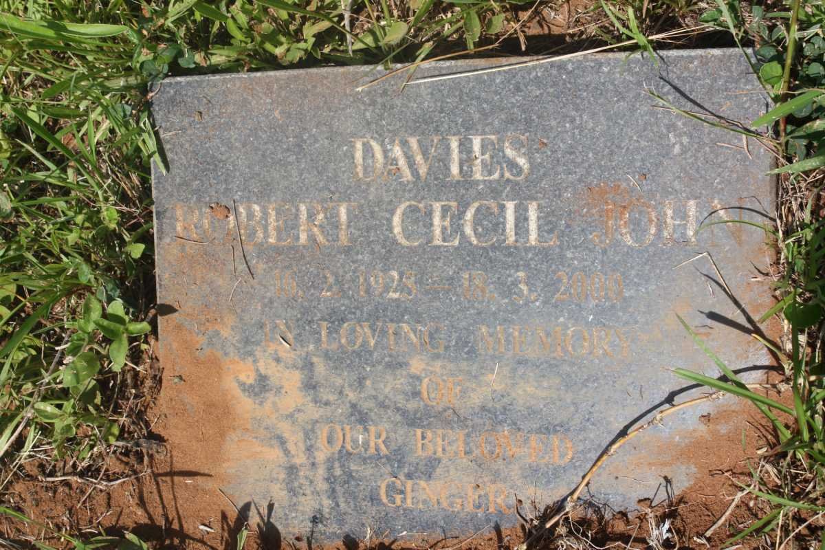 DAVIES Robert Cecil John 1925-2000