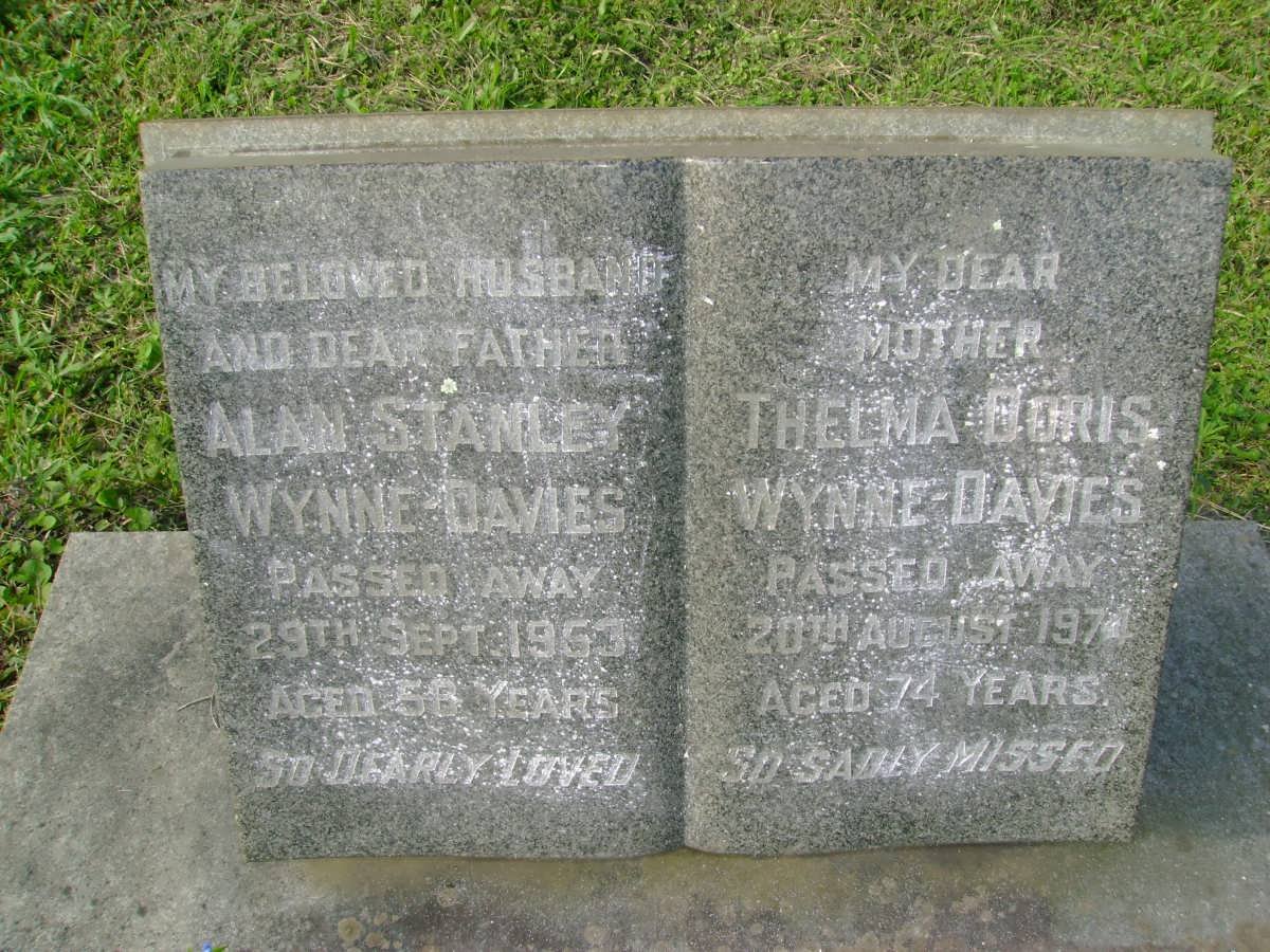 DAVIES Alan Stanley, Wynne -1953 &amp; Thelma Doris -1974