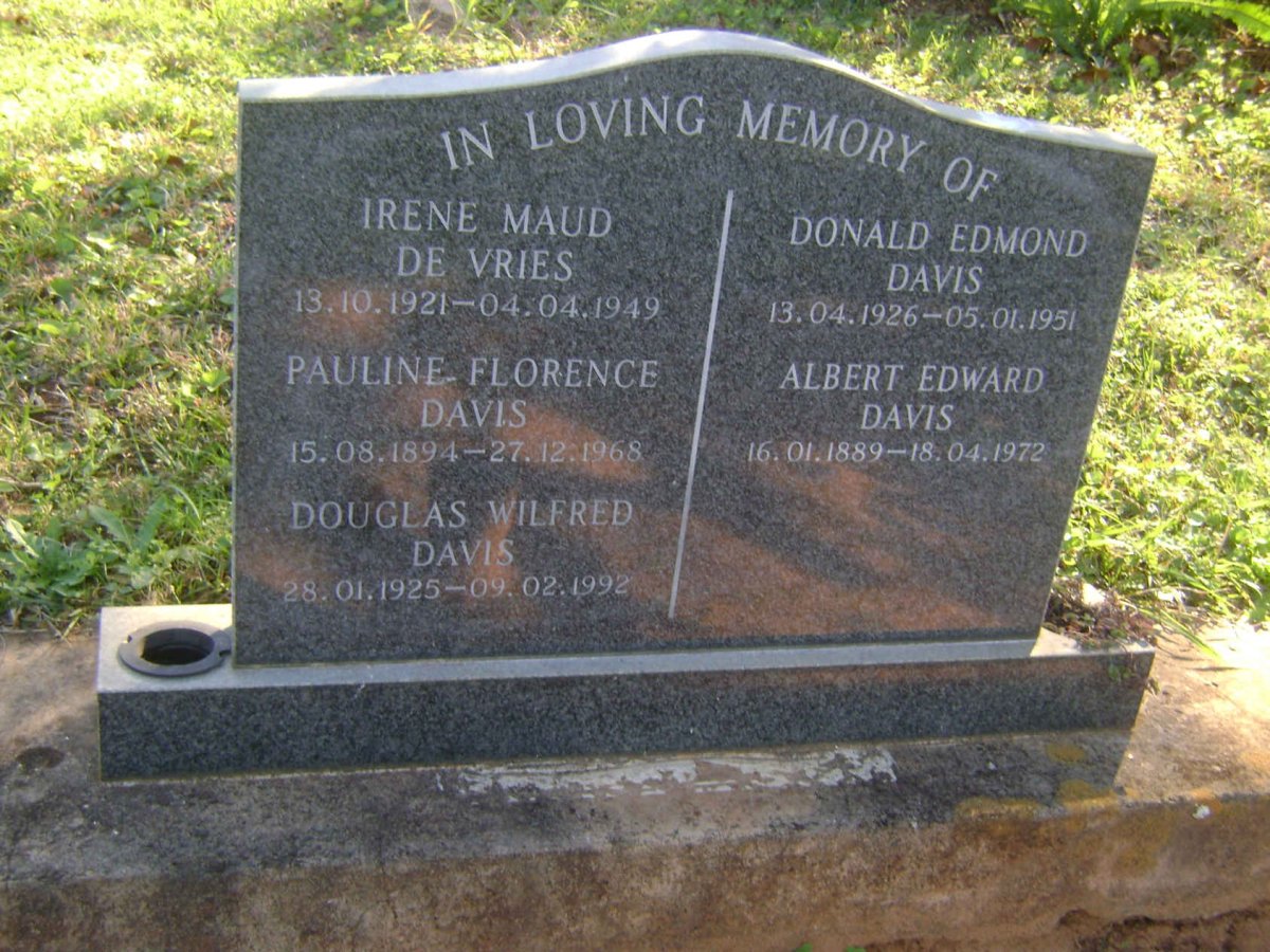 DAVIS Albert Edward 1889-1972 :: DAVIS Pauline Florence 1894-1968