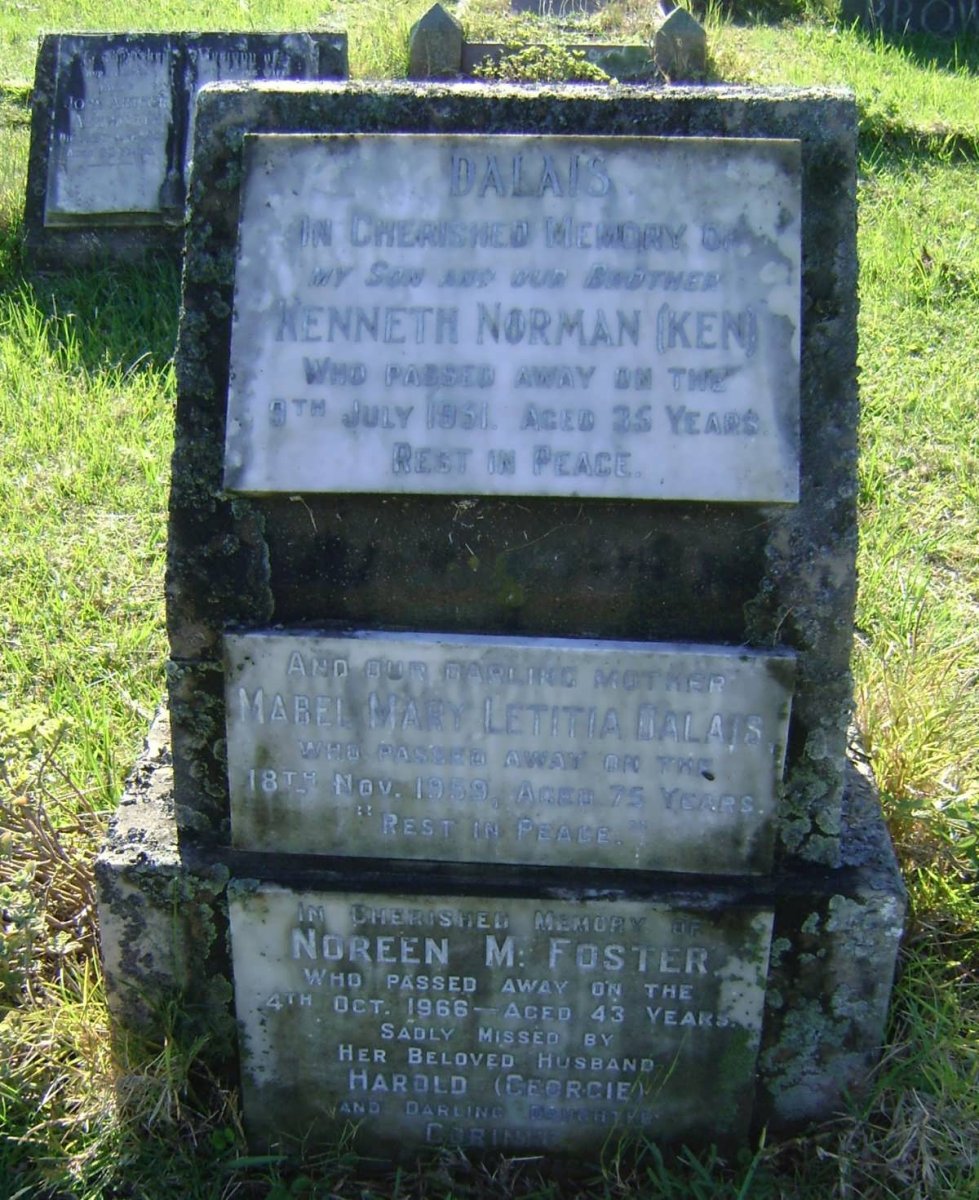 DALAIS Kenneth Norman -1951 &amp; Mabel Mary Letitia -1959 :: FOSTER Noreen M. -1966