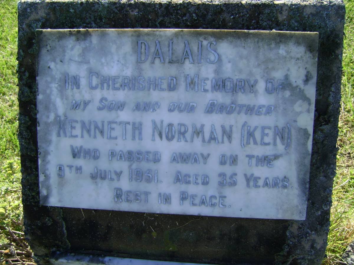 DALAIS Kenneth Norman -1951 &amp; Mabel Mary Letitia -1959 :: FOSTER Noreen M. -1966