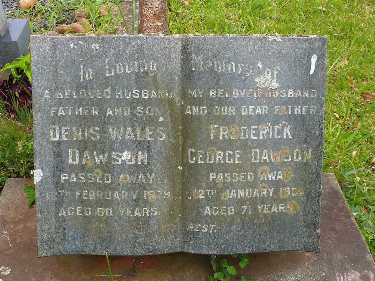 DAWSON Denis Wales -1978 :: DAWSON Frederick George -1960