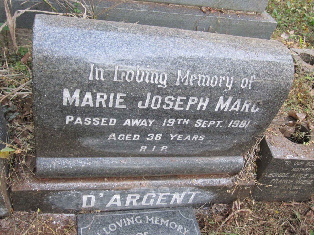 D'ARGENT Marie Joseph Marc -1981