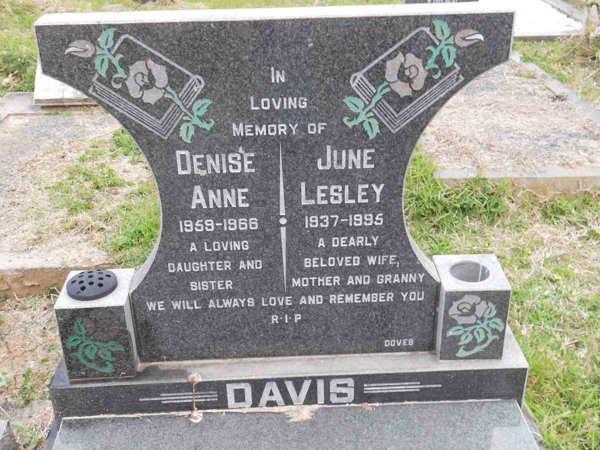 DAVIS June Lesley 1937-1995 :: DAVIS Denise Anne 1959-1966