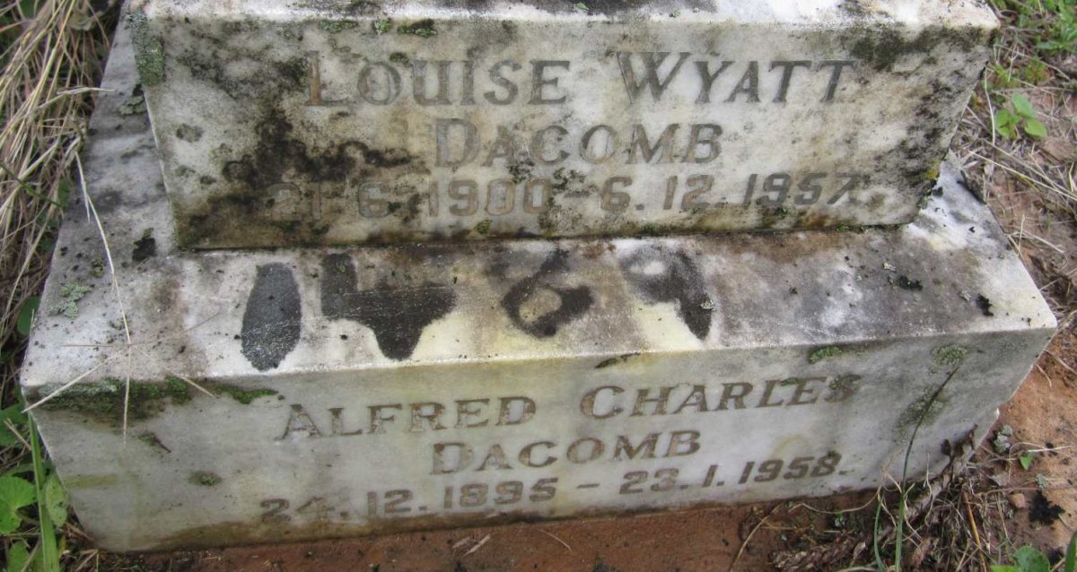 DACOMB Alfred Charles 1895-1958 &amp; Louise Wyatt 1900-1957