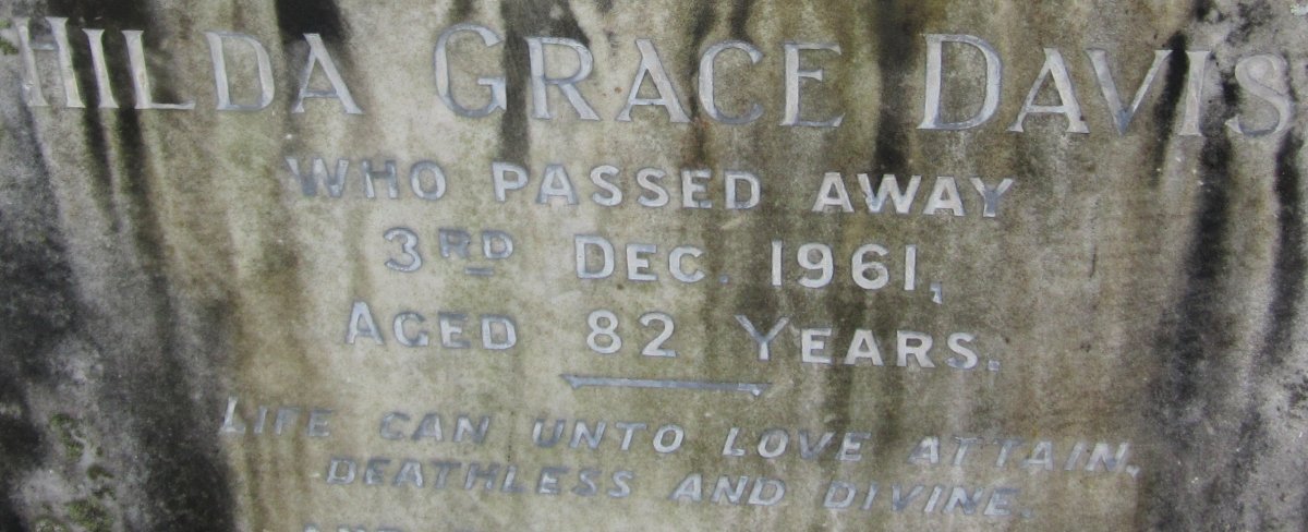 DAVIS Hilda Grace  -1961