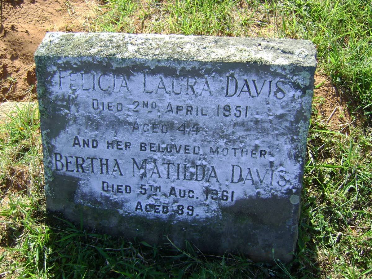 DAVIS Bertha Matilda -1961 :: DAVIS Felicia Laura -1951
