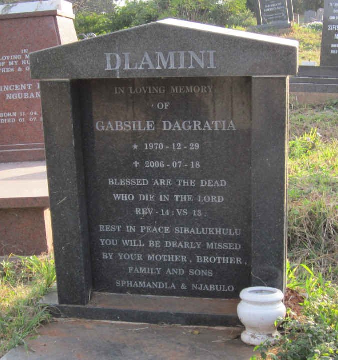 DLAMINI Gabsile Dagratia 1970-2006