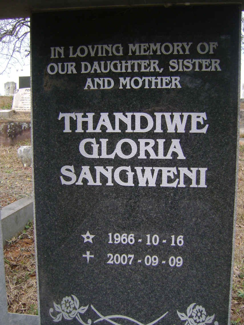 DLAMINI Thandiwe Gloria Sangweni 1966-2007
